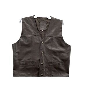 Til Holland Genuine Leather Vest Men's XL Moto Western 70s Hunt Ren Faire Cowboy